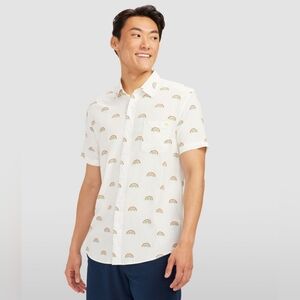 NWT Tipsy Elves White Rainbow Pride Button Down